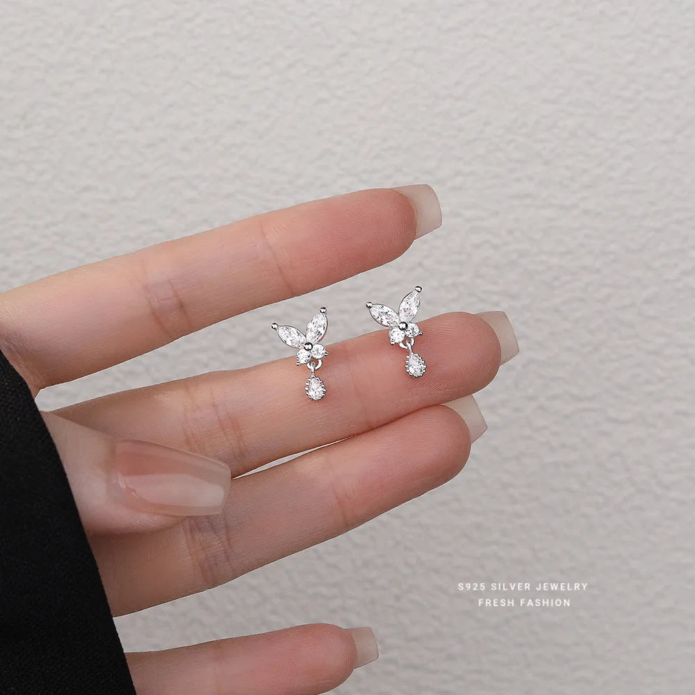 Zircon Butterfly Eardrops
