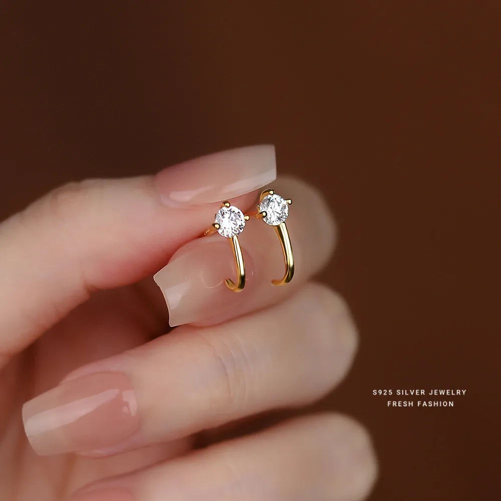 Gold Mini Zircon Studs