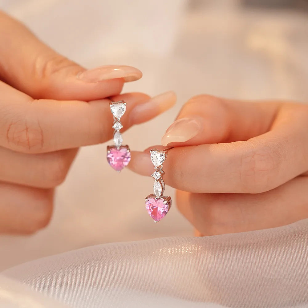 Zircon Love Drop Earrings