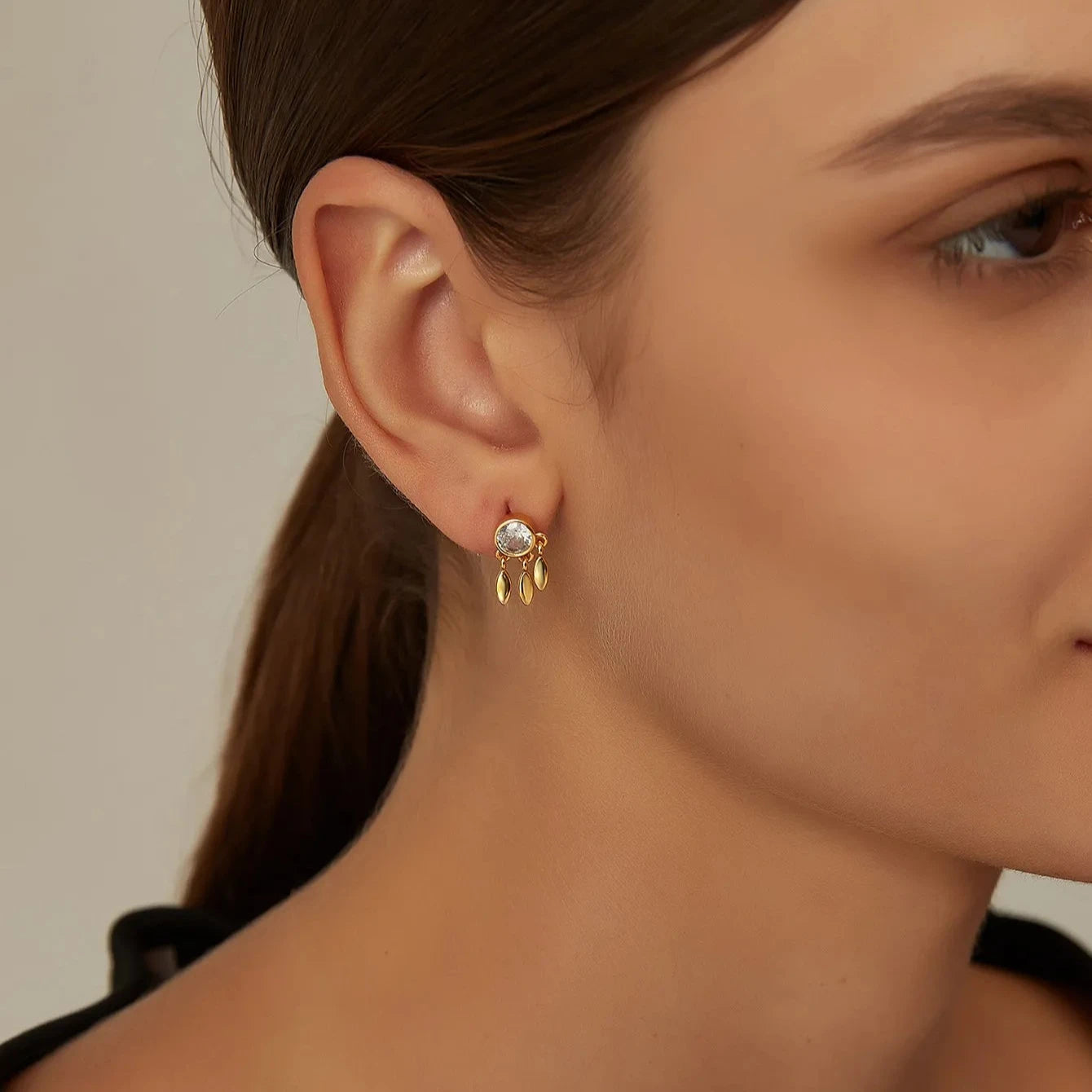 Gold Chime Ear Studs