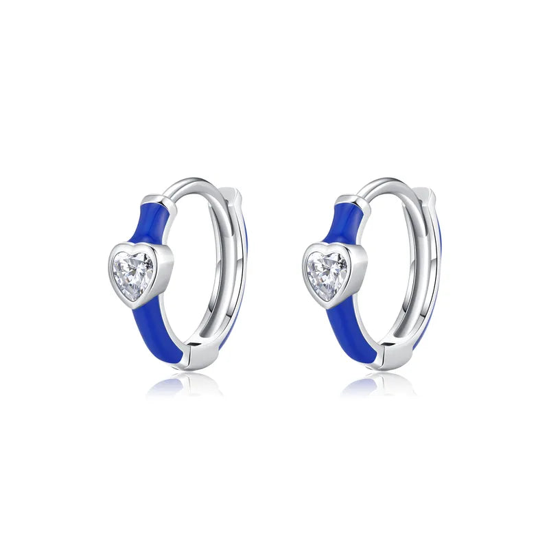 Klein Blue Heart Hoops