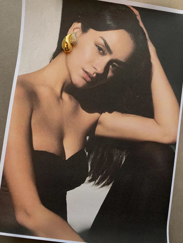 Rhinestone Water Droplet Studs
