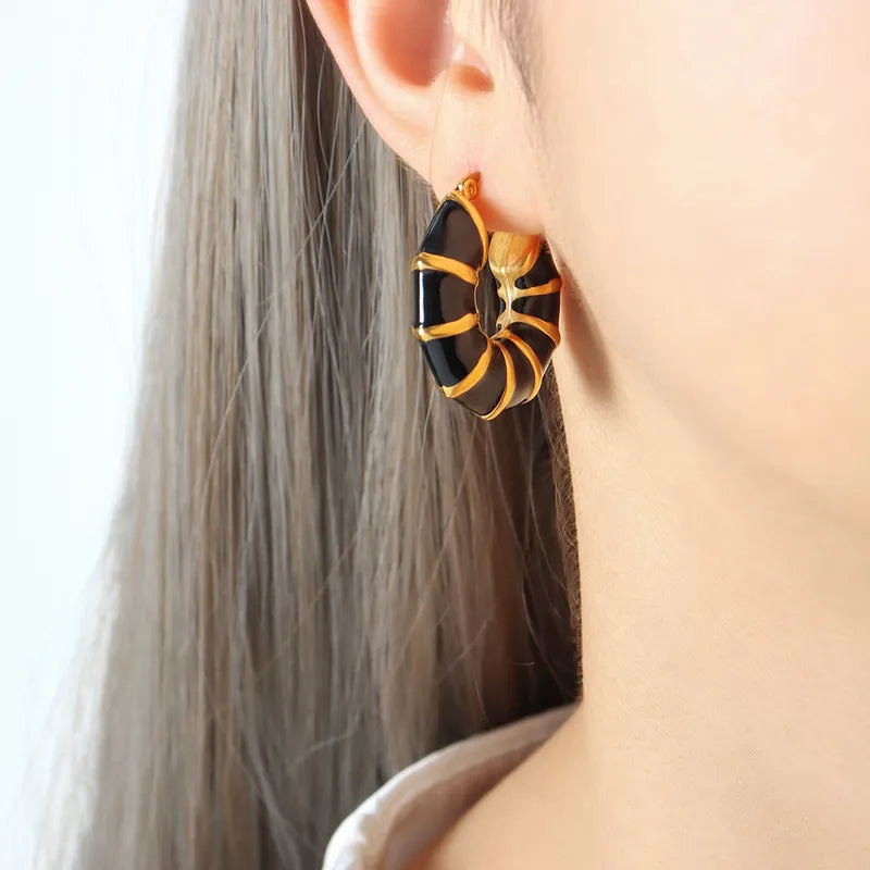 Enamel Ear Hoops