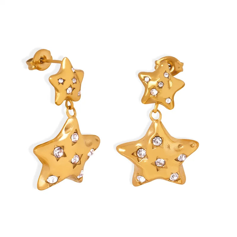 Star Rhinestone Earrings