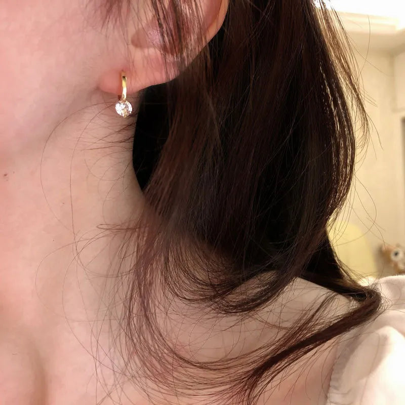 Gold Zircon Ear Huggies