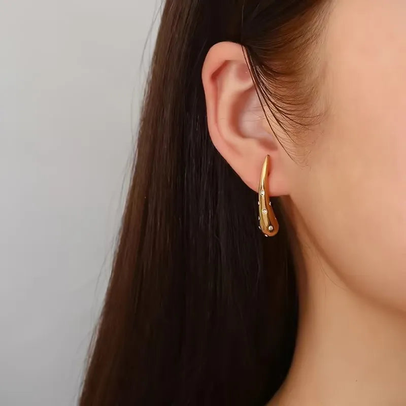 Long Teardrop Studs