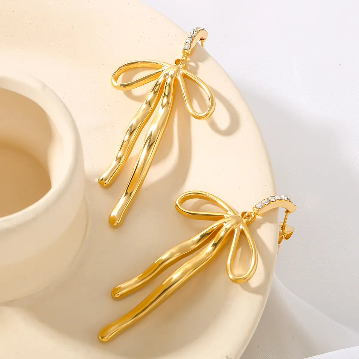 Gold Bow Earrings