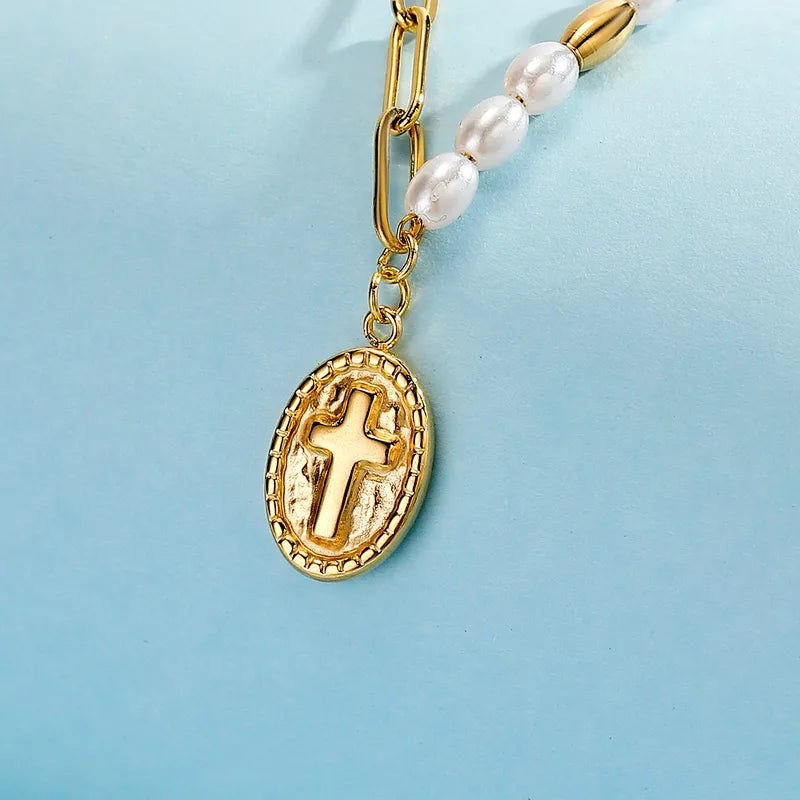 Pearl Cross Pendant