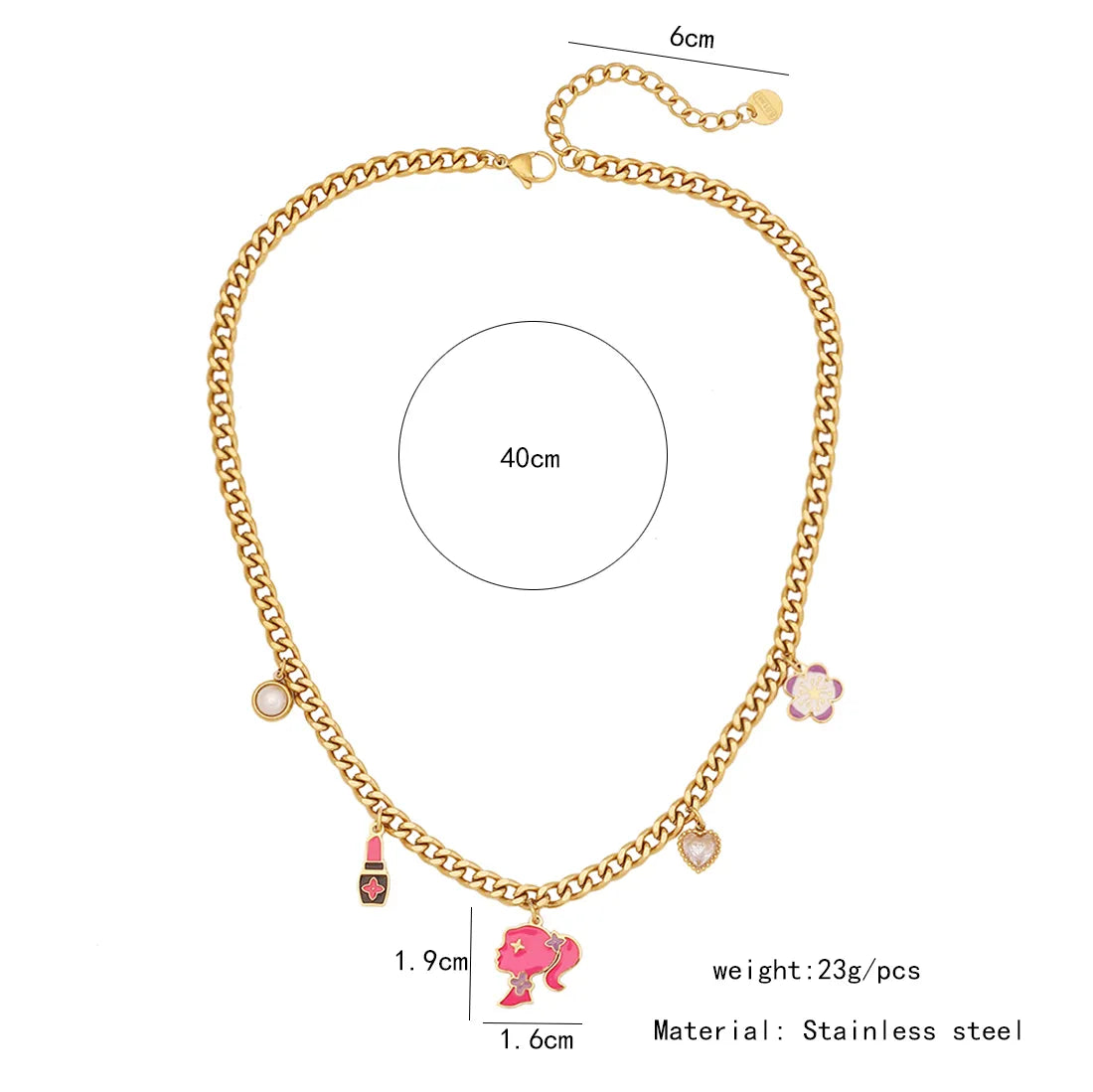 Barbiecore Charm Neckpiece