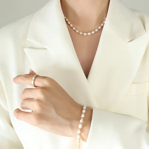 Gold Pearl Bracelet