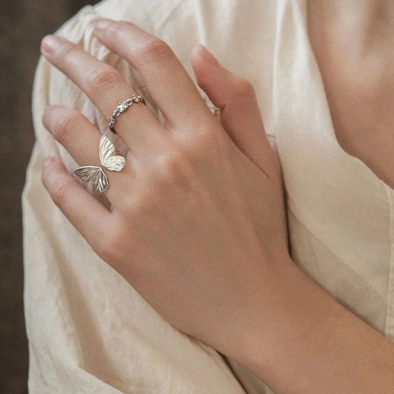 Butterfly Band Adjustable Ring