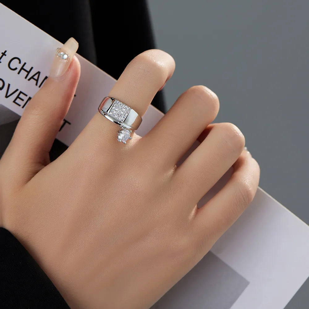 Silver Solid Squacon Ring