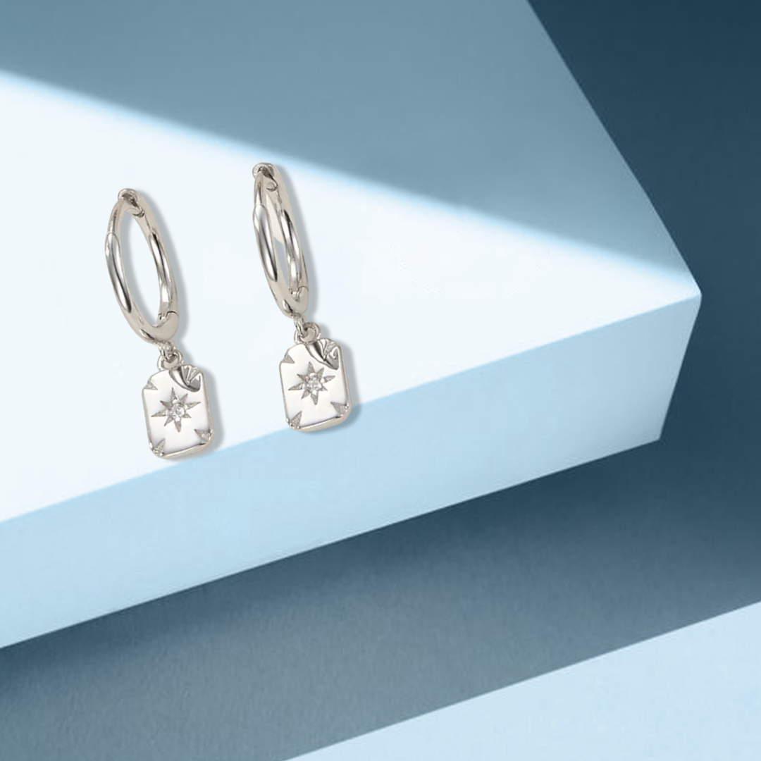 Mini Geometric Rectangle Earring