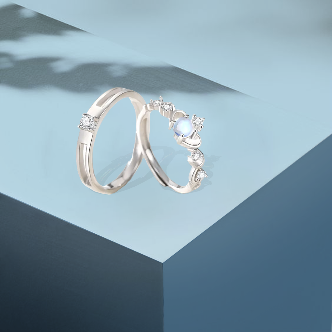Moonlight Lovers Couple Ring