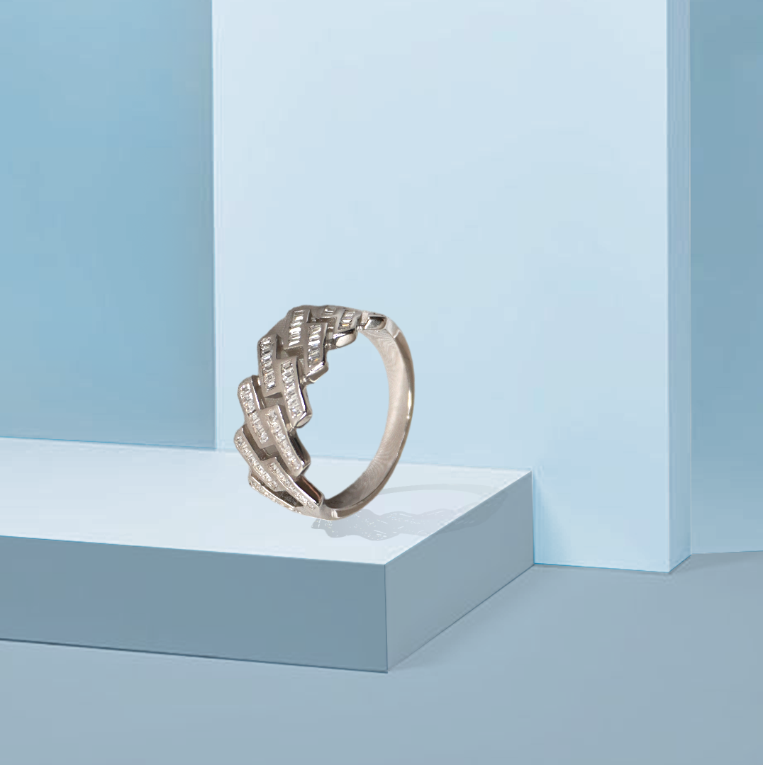 Men Silver Cuban Ring