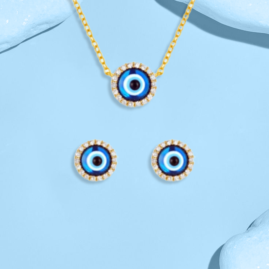 Evil Eye Pendant Set