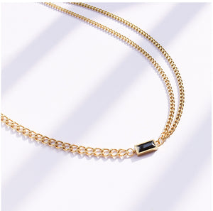 Black Gold Chain Bracelet+Neckpiece