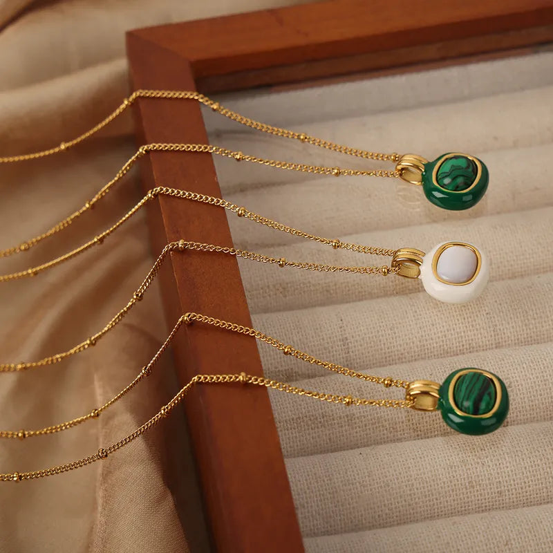 Malachite Shell Pendant
