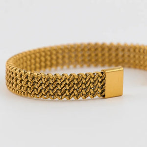 Gold C Shape Cuff Bracelet
