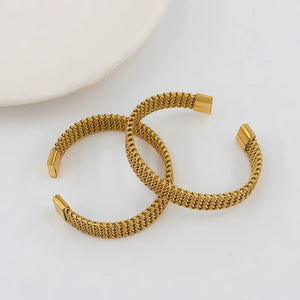 Gold C Shape Cuff Bracelet
