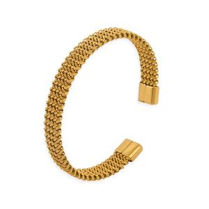 Gold C Shape Cuff Bracelet