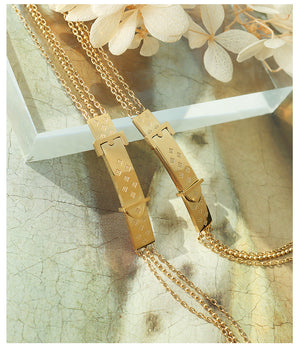 Gold Clover Belt Bracelet