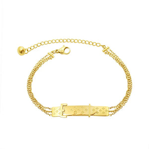Gold Clover Belt Bracelet