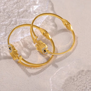 Gold Retro Eye Bracelet