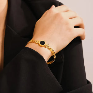 Gold Roman Numeral Bracelet