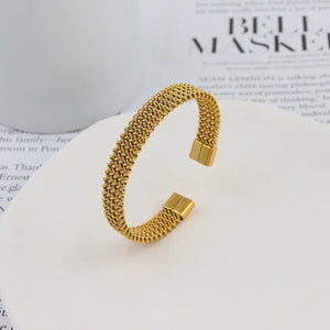 Gold C Shape Cuff Bracelet