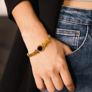 Gold Roman Numeral Bracelet