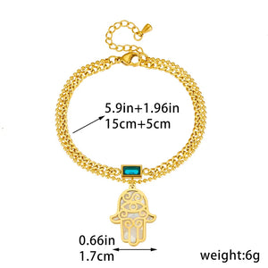 Hamsa Gold Bracelet