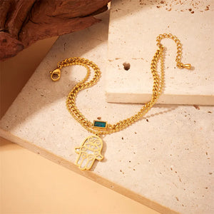 Hamsa Gold Bracelet