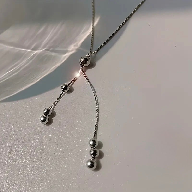 Ball Drop Box Chain Neckpiece