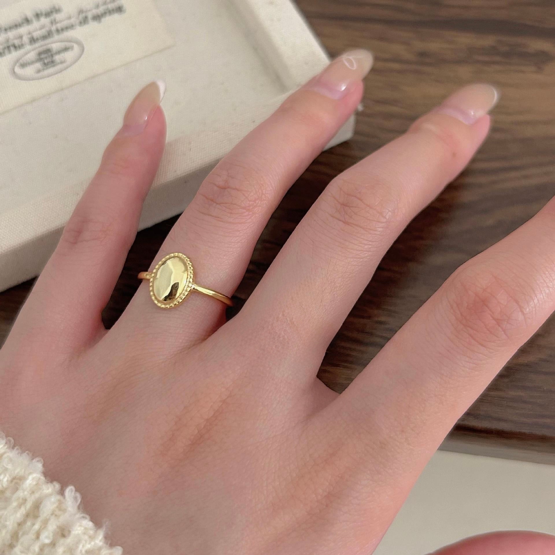 Gold Oval Ring