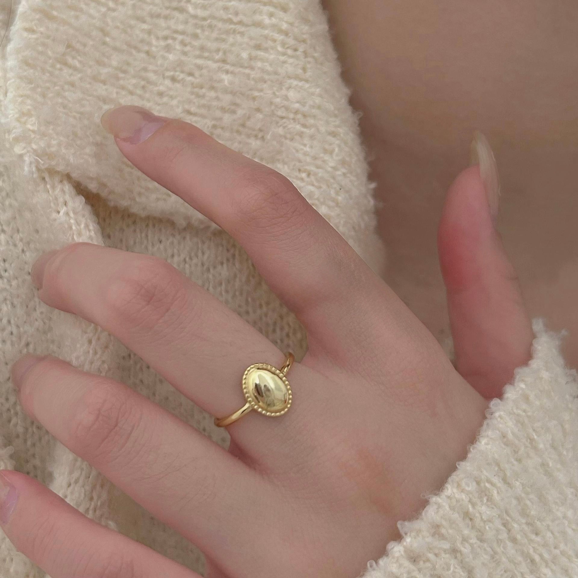 Gold Oval Ring
