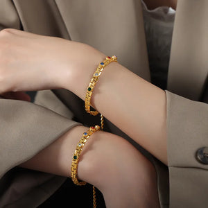 Multicolour Gold Bracelet
