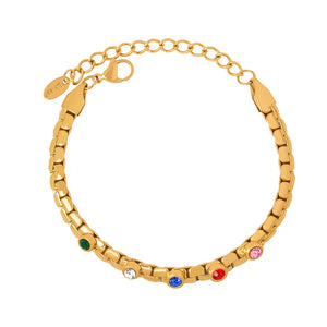 Multicolour Gold Bracelet