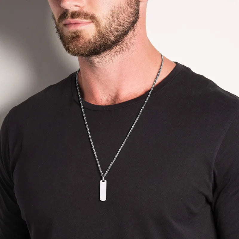 Men's Classic Tag Pendant (Silver)