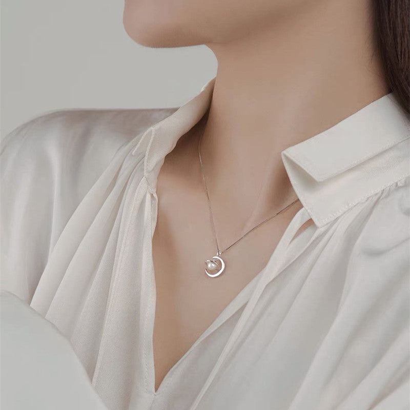 Moon Pearl Bell Pendant