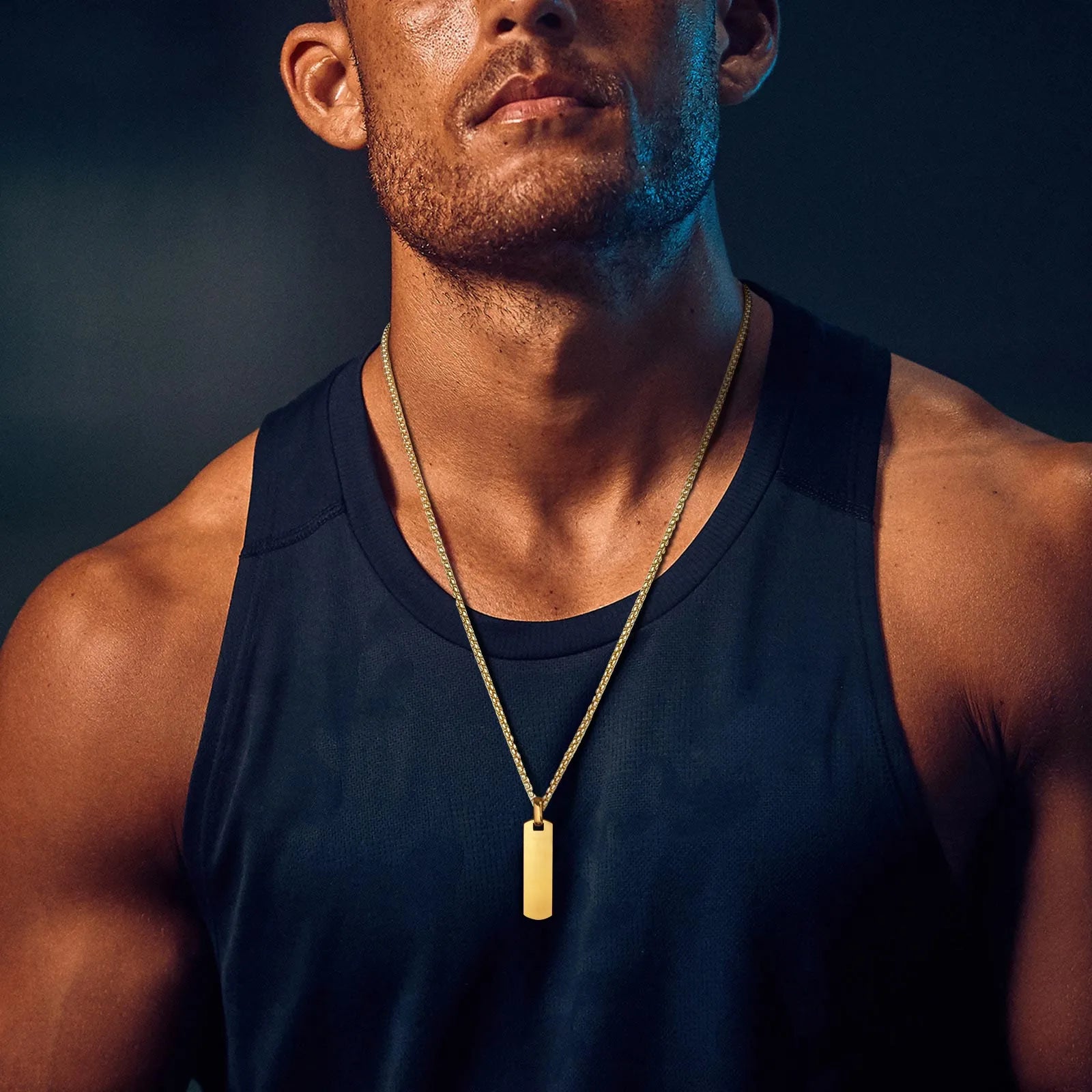 Men's Classic Tag Pendant (Gold)