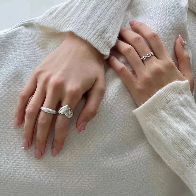 Bold Solid Heart Ring