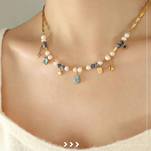 Star Drop Pearl Neckpiece