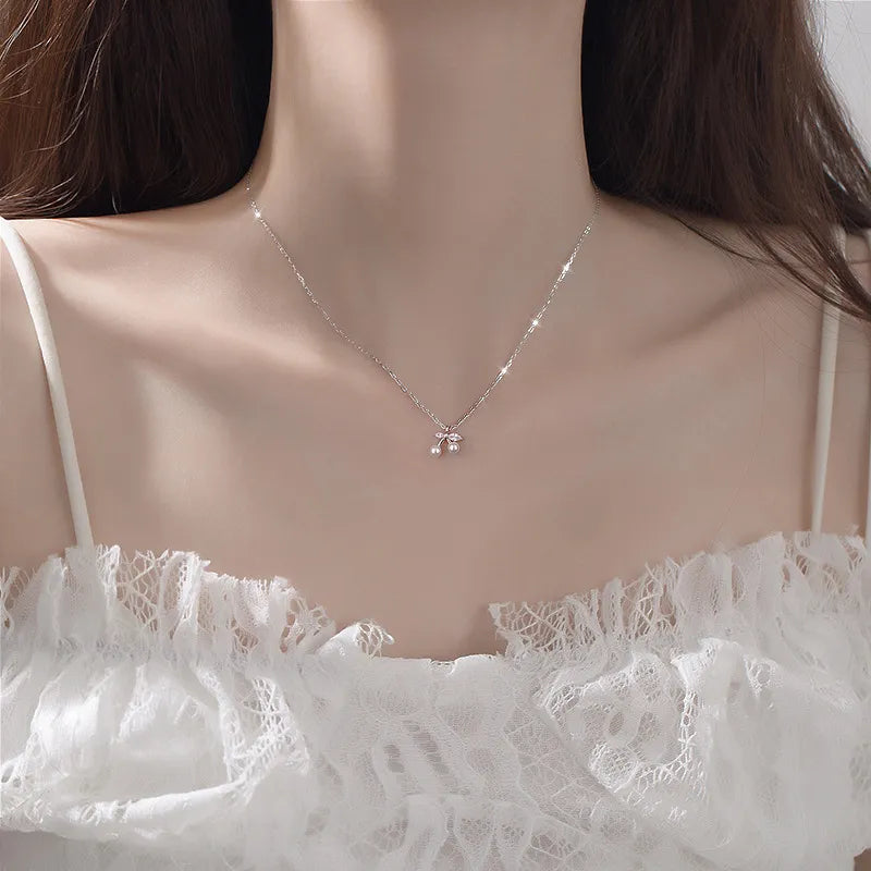 Cherry Silver Pendant