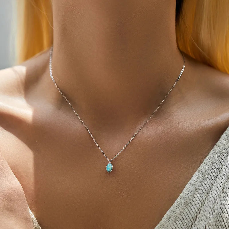 Silver Opal Pendant