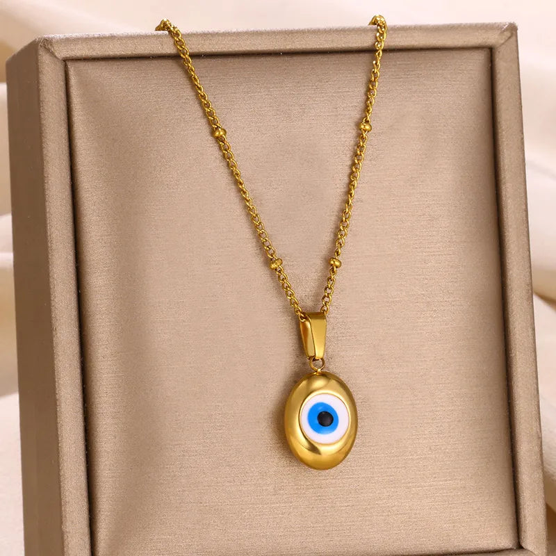 Evil Eye Rings & Pendant Set