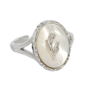 Tulip Vintage Band Adjustable Ring
