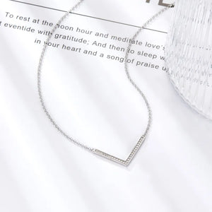 V Shape Silver Neckpiece