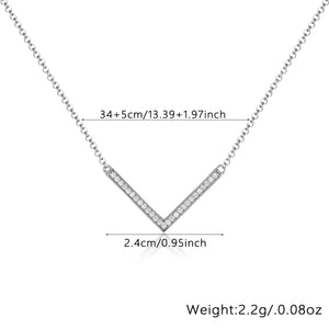 V Shape Silver Neckpiece