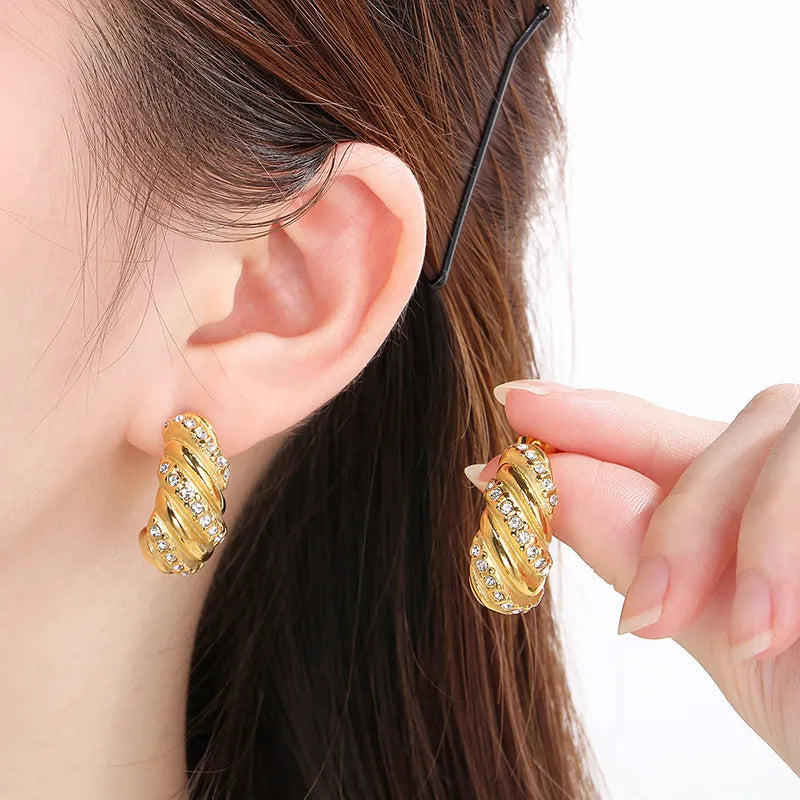 Vintage Croissant Ear Studs